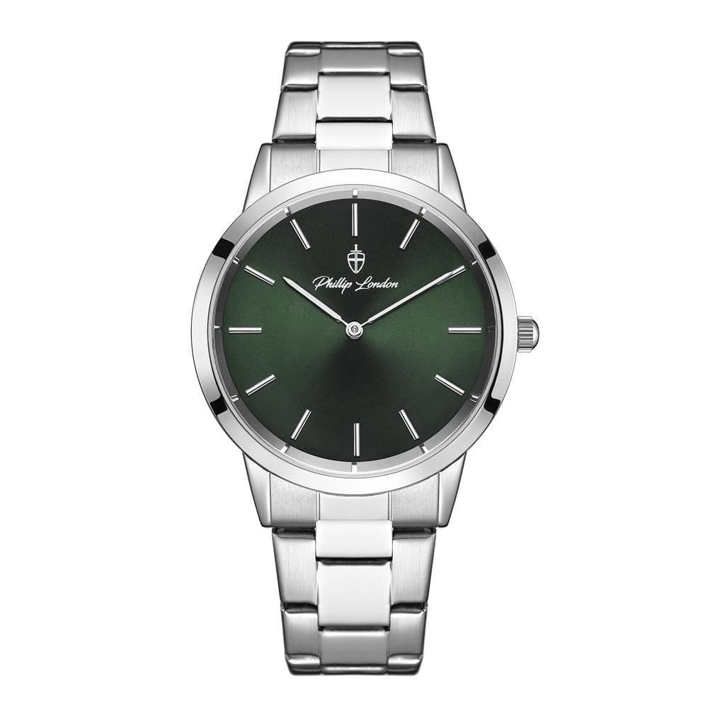 Relógio Phillip London Masculino Ref: Pl80399123m Vd N Casual Prateado