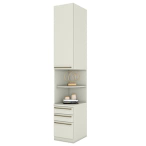 Mesa Cabeceira Modulado 1 Porta 241x40 cm Seletto Areia Henn