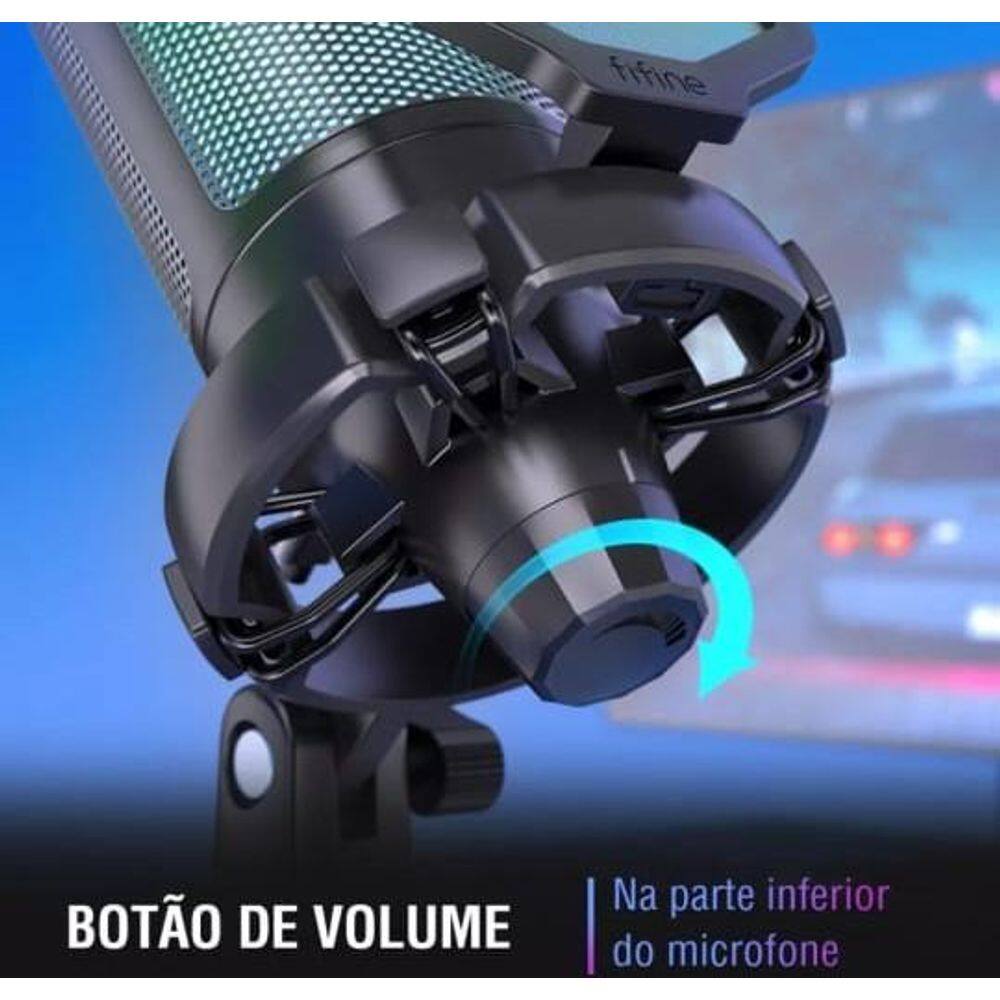 Fifine A6V Microfone Gamer Rgb Fifine | Casas Bahia