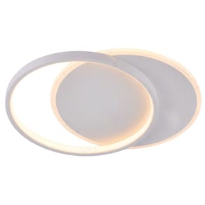 Plafon Moderno Aros Branco 40cm Led 36W 3 em 1 Bivolt 15695-PL