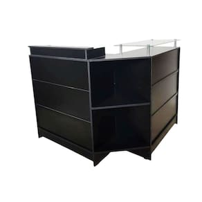 Balcão Caixa E Recepção 100% Mdf Lojas E Comércios Preto - Suprema Móveis