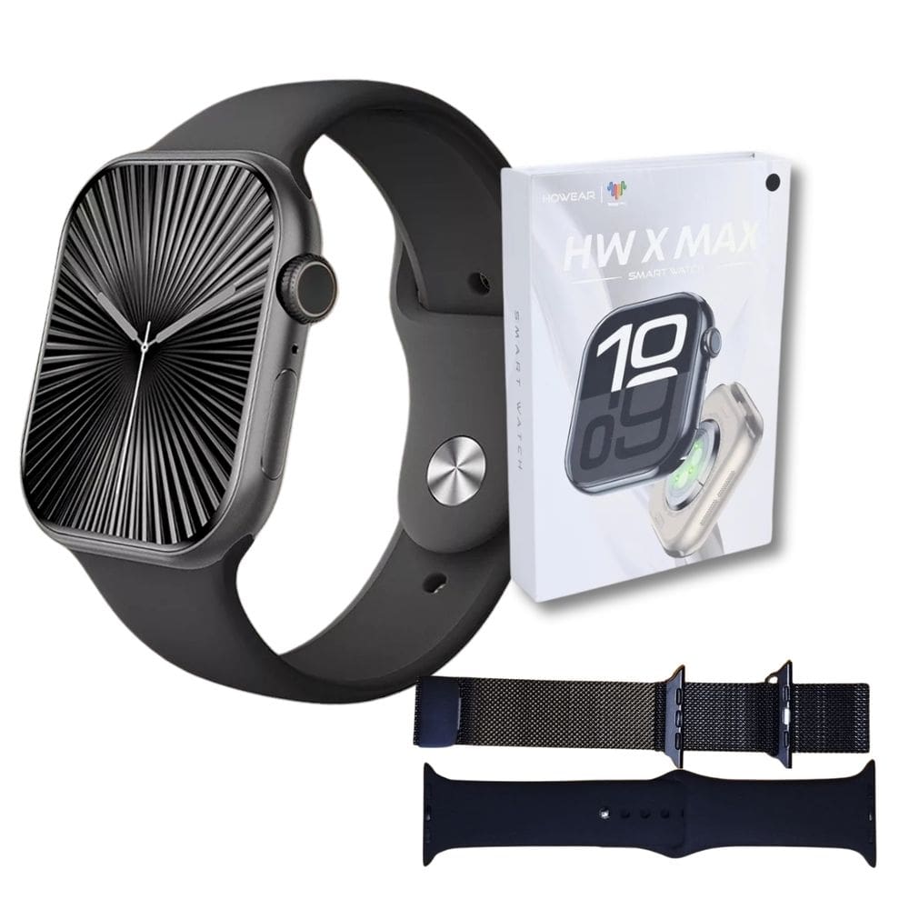 Smartwatch Pro Bluetooth HWXMAX Músicas Monitor Esportivo Notificação de Redes Sociais Tela Amoled