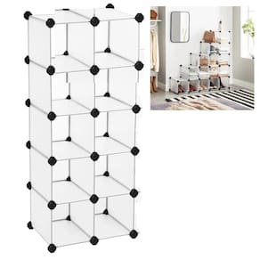 Estante Modular Sapateira 10 Modulos Organizador De Brinquedos Roupas Lavanderia Em Plastico Portatil Multiuso