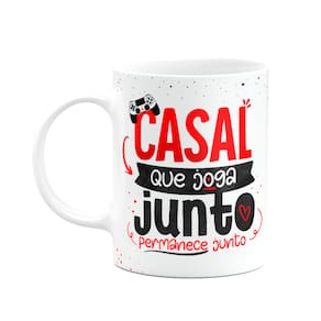 Caneca Namorados Gamer - Casal que joga junto