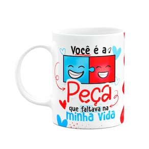 Caneca Namorados - Você é a peça que faltava