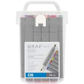 Marcador Artistico 2 Pontas Graf Duo Brush Estojo Cis