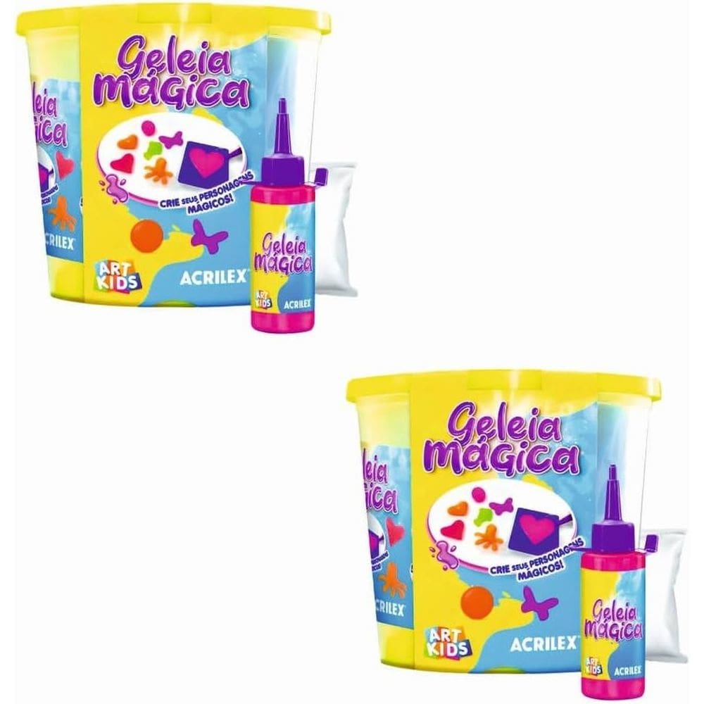 Kit com 2 Geleias Magica 4 Cores Acrilex