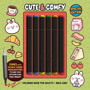Kit Livro De Colorir E Canetinhas Cute E Comfy Camelot