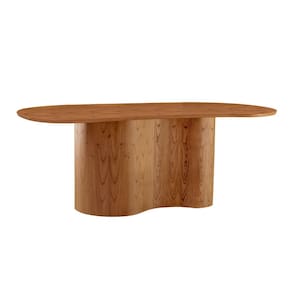 Mesa Suíça 220cm Tampo Orgânico Laminado Moderna Mobília