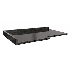 Tampo Para Balcão Canto 98 cm MDP B649 Preto Kappesberg