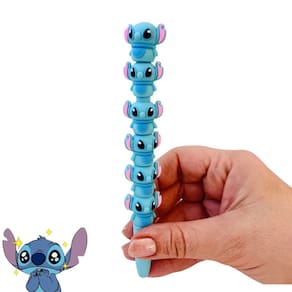 Caneta em Gel Preta Personagem Disney Stitch Topo Giratório Ponta Fina 0.5mm Unidade | Fofo | Material Escolar | Kawaii