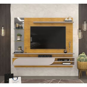 Painel Ravi 180m com Porta Basculante Curvada - Cedro/Bali DJ Móveis