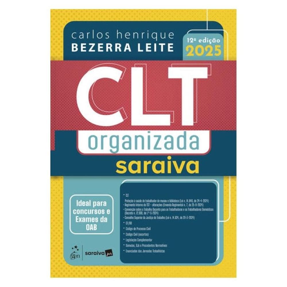 Clt Organizada Saraiva - 12ª Edição 2025