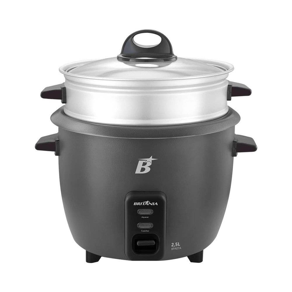 Panela Elétrica Britânia Multifuncional BPA07A - 7 Xícaras, Preto, 500W