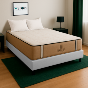 Cama Box Viúvo e Colchão Madrid Molas V-Store 128x188x28