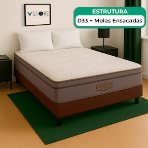 Cama Box Viúvo e Colchão Los Angeles Molas V-Store