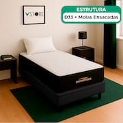Cama Box Baú Solteirão e Colchão Orthopedic D33 V-Store