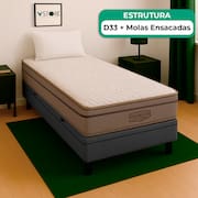 Cama Box Baú Solteirão e Colchão Los Angeles Molas V-Store