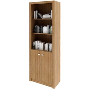 Estante Armário Alta Livreiro Multiuso Office 2 Portas