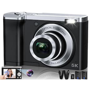 Câmera digital Lecnippy 2024 56MP 5K, foco automático, zoom 10X