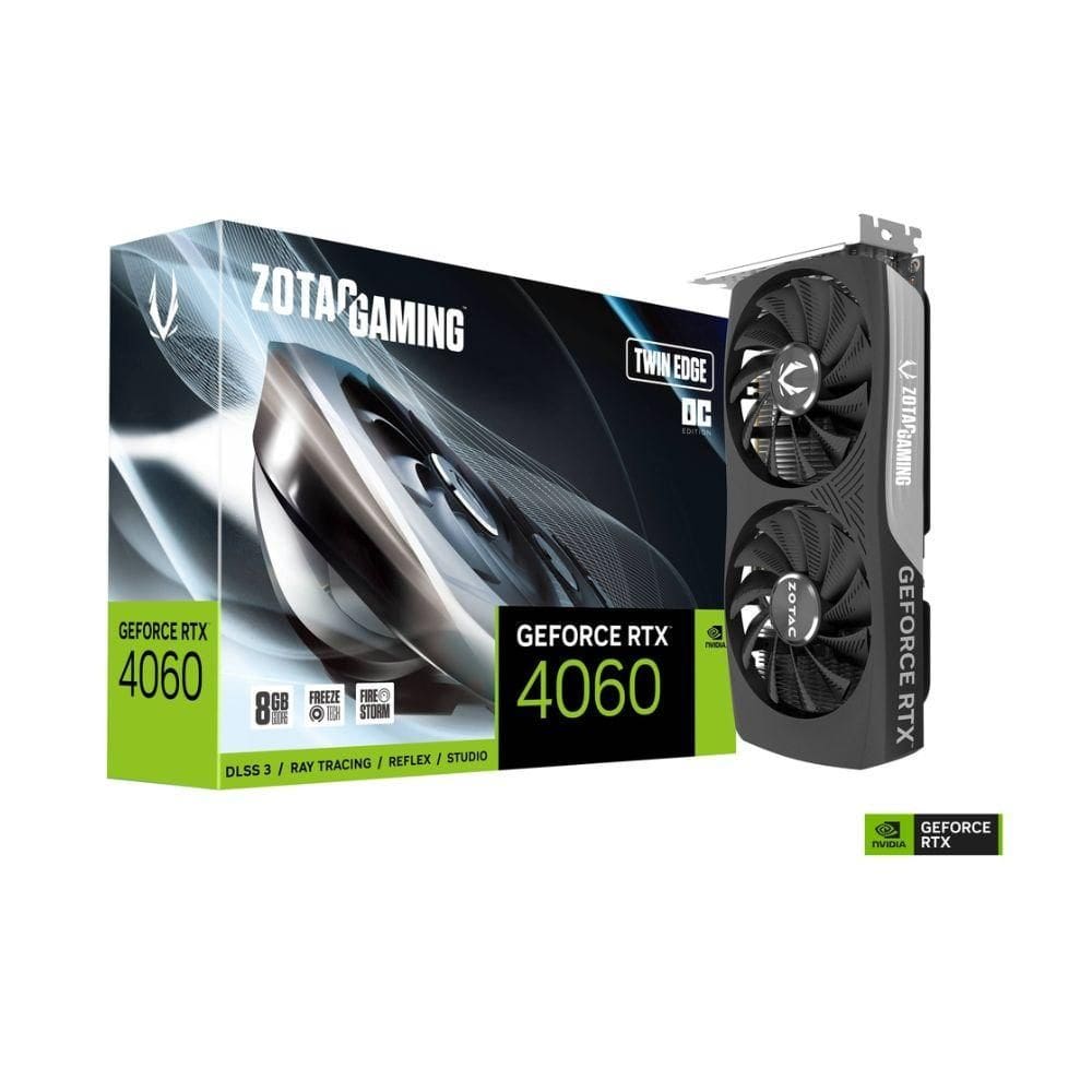 Placa De Video Zotac NVIDIA Geforce RTX 4060 Twin Edge Oc, 8GB, GDDR6, 128 Bits, HDMI E Displayport