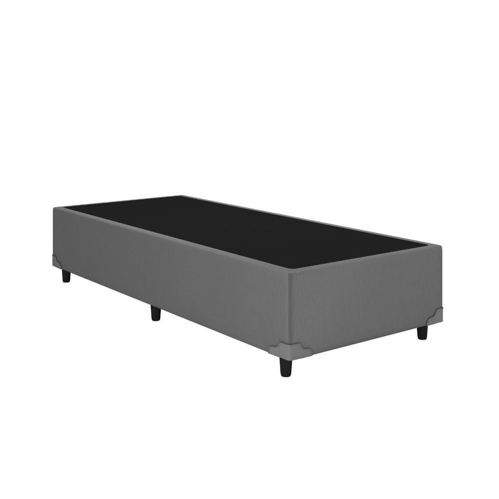 Base Box Solteiro Corino Cinza 88x188
