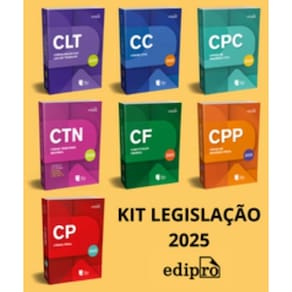 KIT COLEÇÃO LEGISLAÇÃO 2025 Constituição Federal 2025 + CLT 2025 + Código Civil 2025 + Código de P