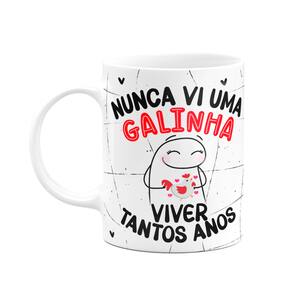Caneca Flork Amigas - Nunca vi uma galinha viver tantos anos