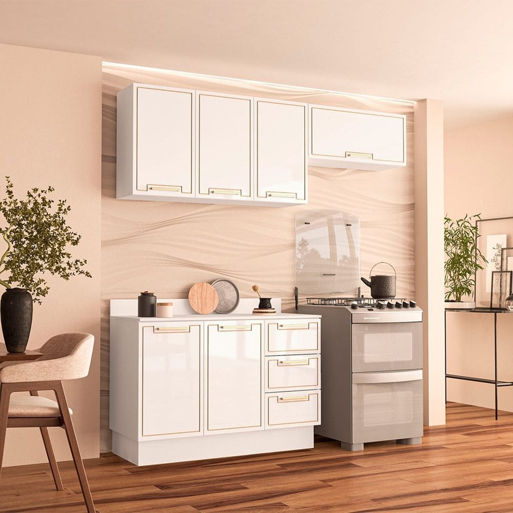 Cozinha Completa 3 Peças 224,5cmx200cm Branco