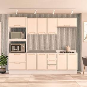 Cozinha Completa 5 Peças 224,5cmx270cm Amara Branco/Creme