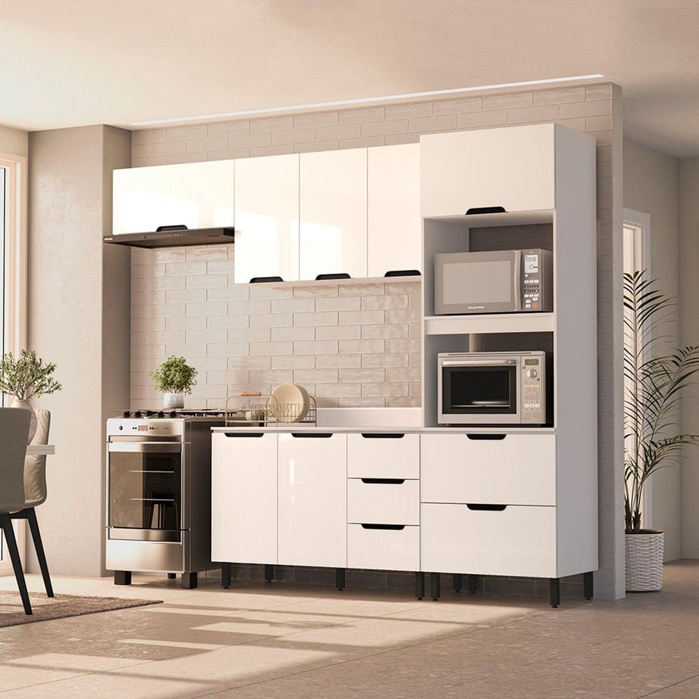 Cozinha Completa 3 Peças 224,5cm X 270cm Meena Branco