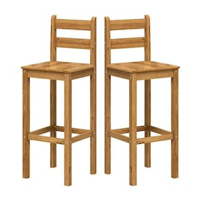 Kit 2 Banquetas Altas em Madeira Maciça Martin Espresso Móveis Nogueira