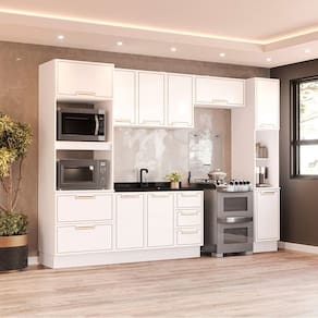 Cozinha Completa 5 Peças 224,5cmx310cm Amara Branco