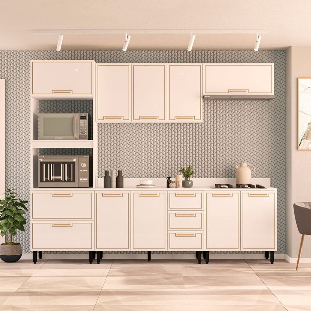 Cozinha Completa 5 Peças 224,5cmx270cm Amara Branco