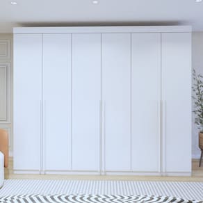 Guarda-roupa 6 Portas 100% Mdf Versatil Branco