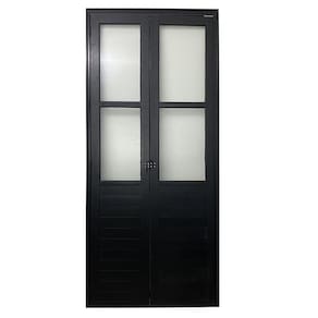 Porta de Alumínio com Vidro Esquadrias Bergame Preto