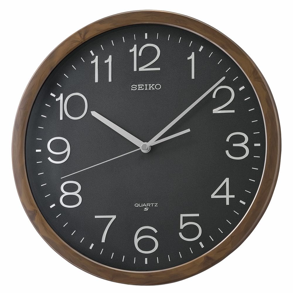 Relógio de parede Seiko Shigato Preto 35cm