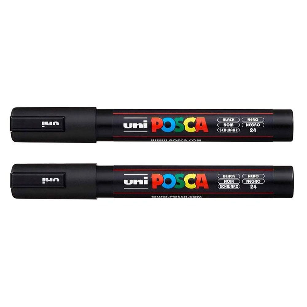 Caneta Marcadora Posca PC-5M Preta 2 Unidades - Uni