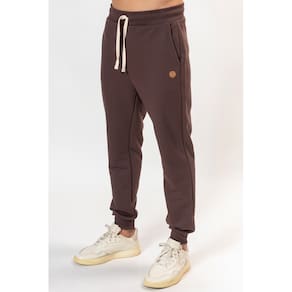 Calça Masculina Moletom Básica Marrom Chocolate