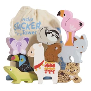 Empilhador e bolsa de blocos de construção Le Toy Van Andes Petilou