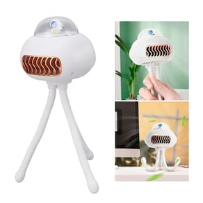 Mini Ventilador Elétrico Portátil Flexível Polvo Cor:Branco