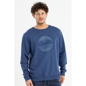 Blusão Masculino Moletom Positive Vibe Marinho Absoluto