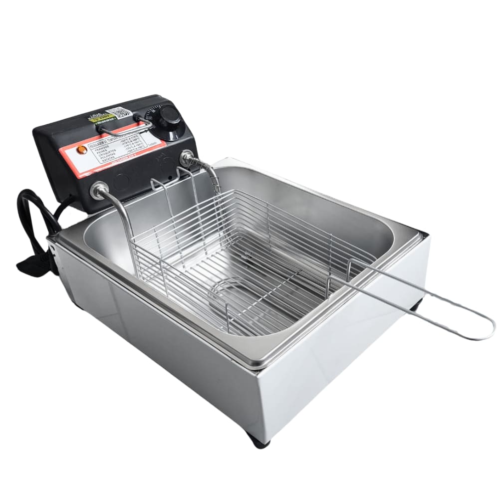 Fritadeira Industrial Elétrica 5 L Capacidade Total e até 3,5L de Óleo Econômica Rápida Leve Batata Coxinha Churros Pastel Peixe