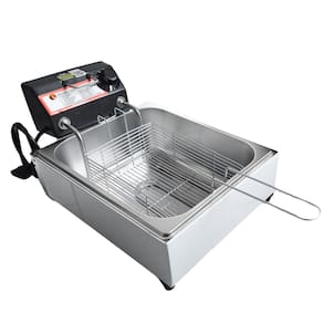 Fritadeira Industrial Elétrica 5 L Capacidade Total e até 3,5L de Óleo Econômica Rápida Leve Batata Coxinha Churros Pastel Peixe