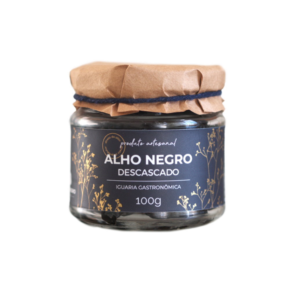 Alho Negro Descascado Artesanal 100g - Alho Negro do Sítio