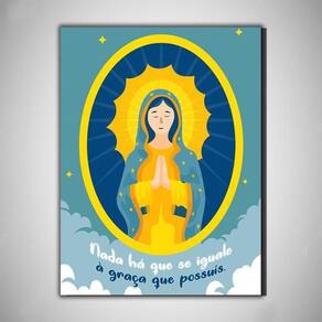 Nossa Senhora Frase Placa Decorativa Religiosa 30X20 Cm