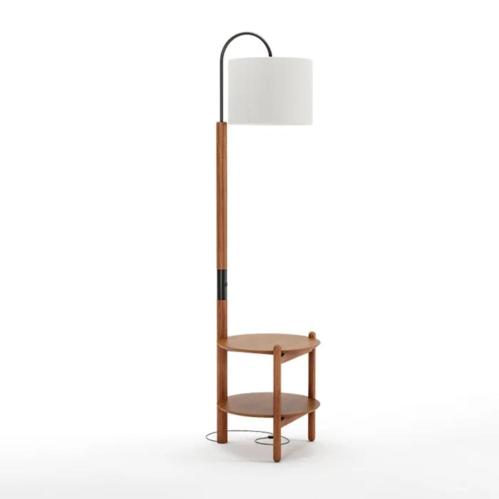 Luminária Alta com Mesa de Cabeceira Agatha Champagne