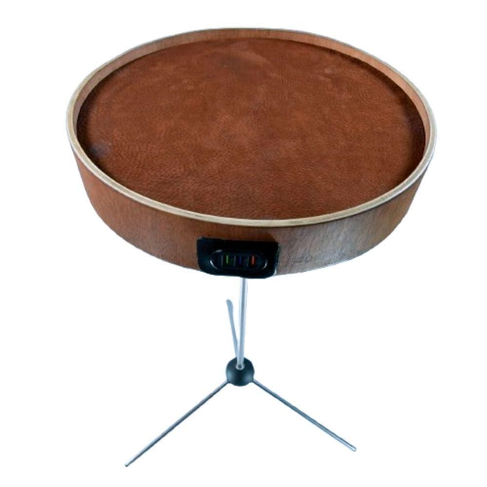 Mesa Lateral Usb Couro Camurça