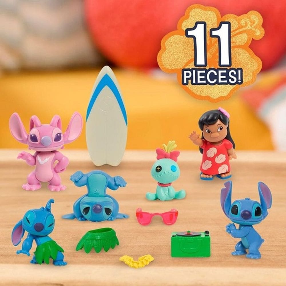 Stitch Disney - Pack Set 6 Bonecos Stitch, | Casas Bahia