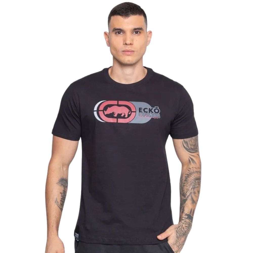 Camiseta Masculina Ecko Slice Preta EK104 Preto